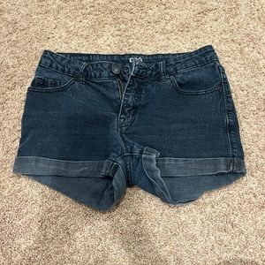Dark denim shorts